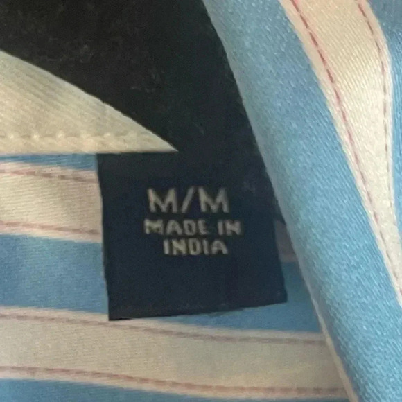 Robert Graham X Men's M Blue White Pink Striped Long Sleeve Button Down Shirt M - Picture 3 of 10